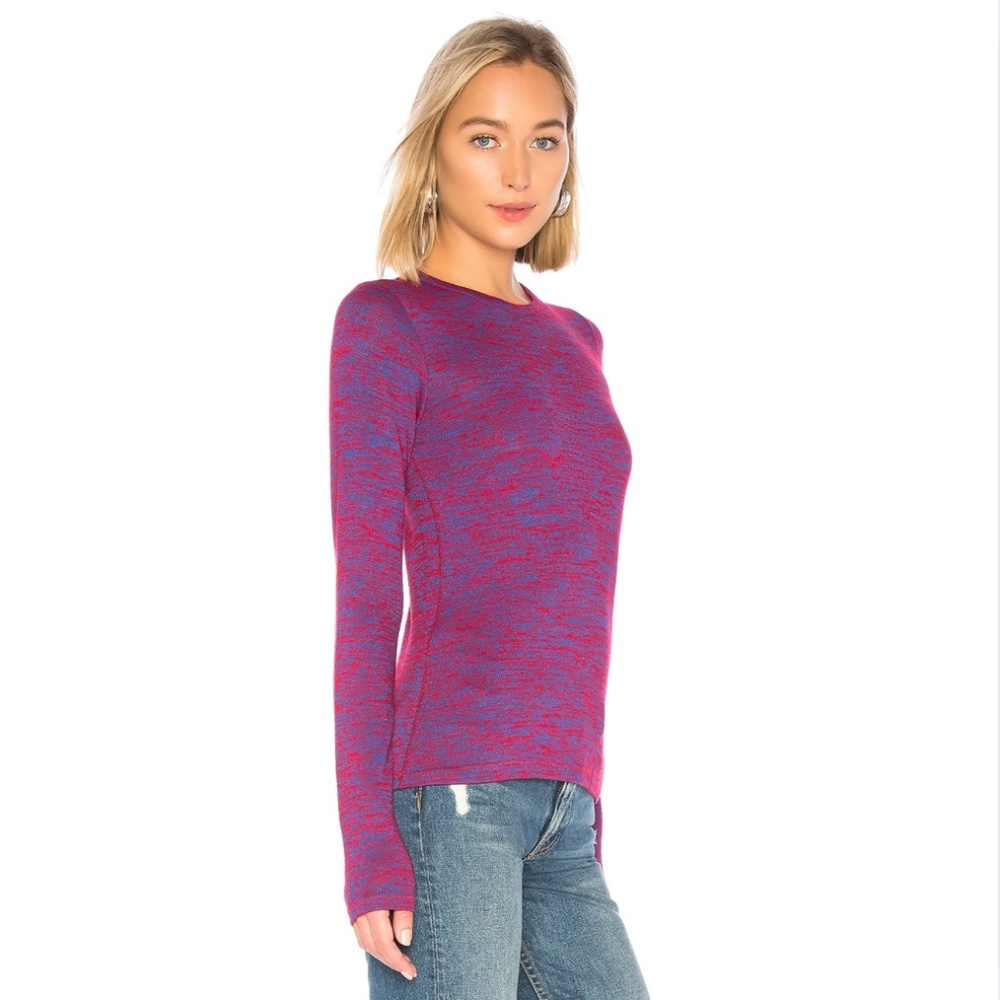 Rag & Bone Slim Long-sleeve Top in Red/Blue Multi